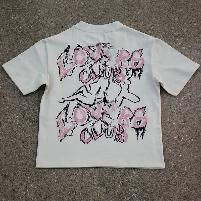 hongfeng produces mens oversized boxy t shirt with hip-hop street printing style and comfort.